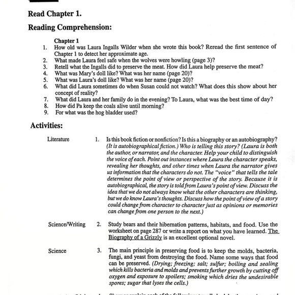 The Prairie Primer, Literature Based Unit Study, Little House Prairie - Picture 11 of 13